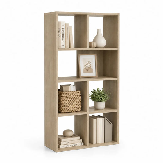 Regał 80 x 30 x 170 cm MDF płyta wiórowa dekor dąb sonoma naturalne drewno prostokątny
